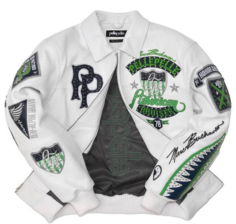 White Pelle Pelle MB LTD Bruiser Leather Jacket
