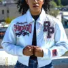 Women Limited Edition Chicago Pelle Pelle X TB Windy City MB White Jacket