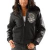 Women Pelle Pelle 40th Anniversary Black Fur Hood Jacket