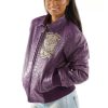 Women Pelle Pelle 40th Anniversary Purple Leather Jacket