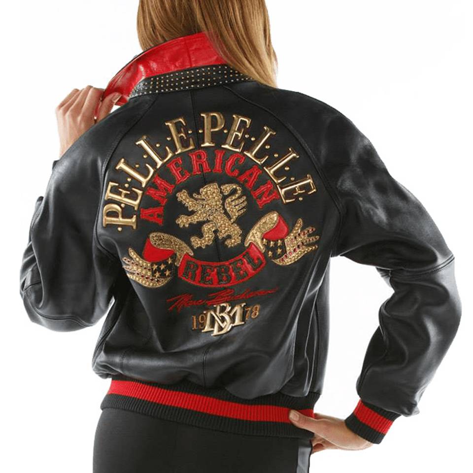 Women Pelle Pelle American Rebel MB Black Leather Jacket