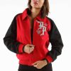 Women Pelle Pelle Black Label MB Red Jacket