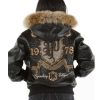 Women Pelle Pelle Black Legendary MB 1978 Fur Hood Leather Jacket