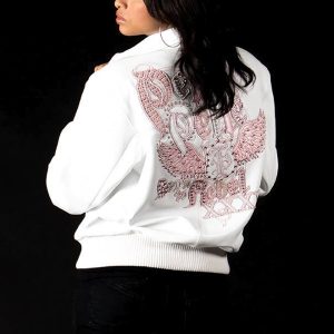 Women Pelle Pelle Born to Rebel MB White Jacket