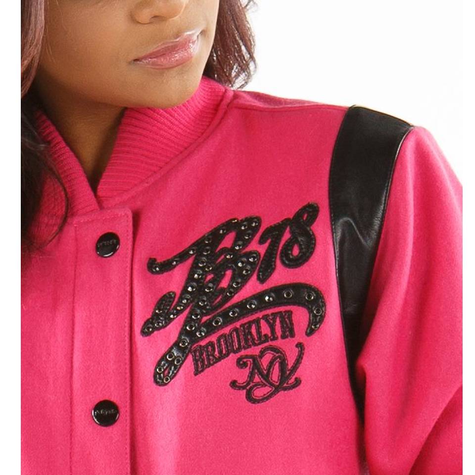 Women Pelle Pelle Brooklyn Limited Edition MB Pink Wool Jacket