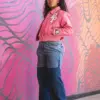 Women Pelle Pelle Chicago TB Windy City Marc Buchanan 1978 Pink Leather Jacket