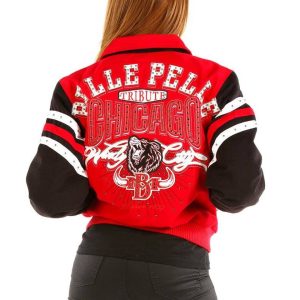 Women Pelle Pelle Chicago Tribute MB 1837 Red Jacket