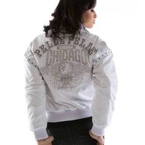 Women Pelle Pelle Chicago Tribute MB 1837 White Jacket