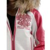 Women Pelle Pelle Forever Fearless Fur Hood White Leather Jacket