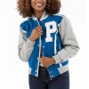 Women Pelle Pelle Gator P Blue Varsity Jacket