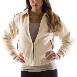 Women Pelle Pelle Legacy Dragon Encrusted Cream Jacket