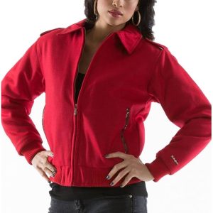 Women Pelle Pelle Legacy Dragon Encrusted Red Jacket