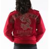 Women Pelle Pelle Legacy Dragon Encrusted Red Wool Jacket