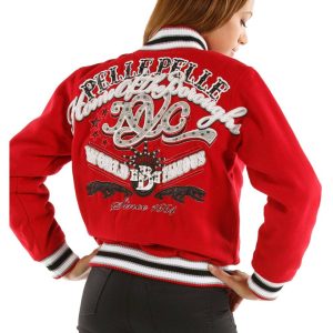 Women Pelle Pelle New York City MB World Famous 1664 Red Jacket
