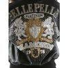 Women Pelle Pelle Platinum & Diamonds Black Fur Hood Leather Jacket