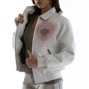 Women Pelle Pelle Platinum & Diamonds MB 1978 White Jacket