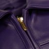 Women Pelle Pelle Purple American Bruiser Women Crop Leather Jacket