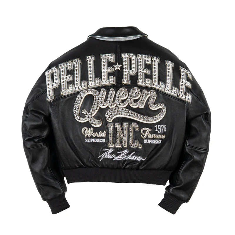 Women Pelle Pelle Queen Black Crop Jacket 1