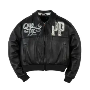 Women Pelle Pelle Queen Black Crop Jacket