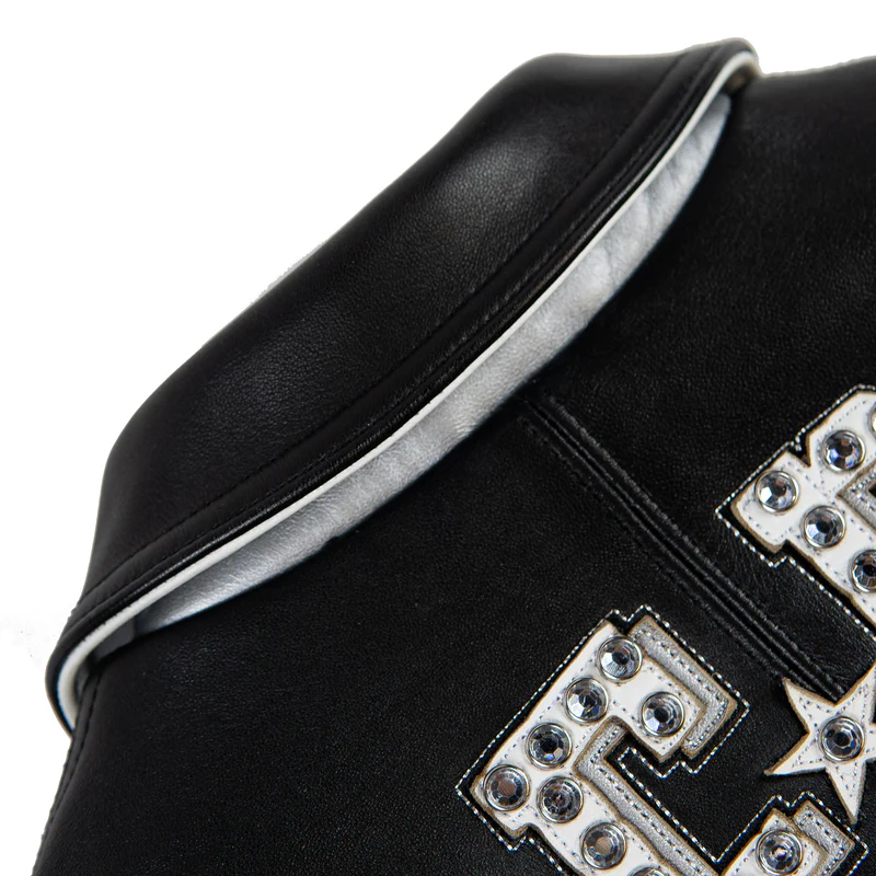 Women Pelle Pelle Queen Black Crop Jacket 5