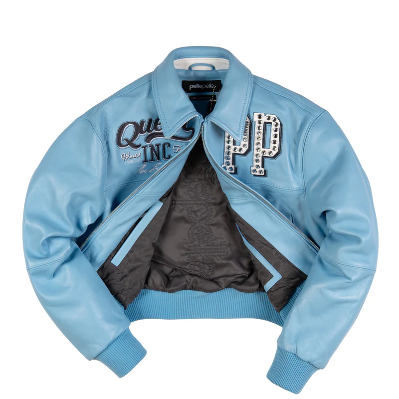 Blue Pelle Pelle Queen Women Crop Jacket - Image 3