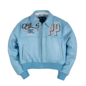 Women Pelle Pelle Queen Sky Blue Crop Jacket