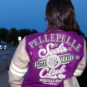 Women Pelle Pelle Soda Club MB Purple Wool Jacket