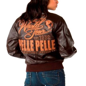 Women Pelle Pelle World Tour 1978 Brown Jacket