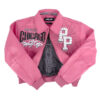 Women Pelle Pelle X TB Chicago Windy City Pink Leather Jacket