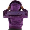 Women Pelle Pelle Yoke Shearling Fur Hood Purple Wool 'Jacket