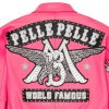 Womens Pelle Pelle World Famous Pink MB Crop Leather Jacket