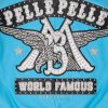 Women's World Famous Pelle Pelle Blue Crop Leather Jacket