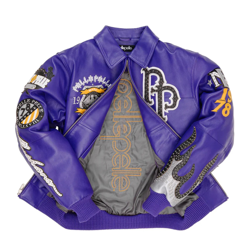 World Famous Pelle Pelle 1978 MB Purple Leather Jacket