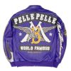 World Famous Pelle Pelle MB Purple Leather Jacket