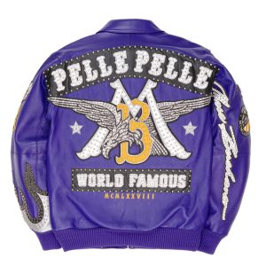 World Famous Pelle Pelle MB Purple Leather Jacket