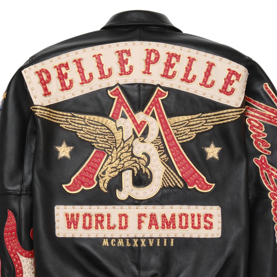 World Famous Pelle Pelle Marc Buchanan Black Leather Jacket