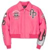 World Famous Pelle Pelle Pink Women Crop Jacket