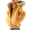Yellow Pelle Pelle Wings Fur Hood Kids Jacket